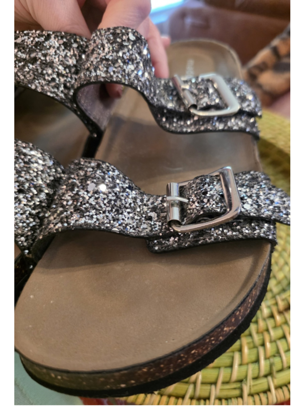 ❣️FINAL DROP❣️ Madden Girl Rhinestone Glam Sparkle Summer Slip Sandals Size 8.5 - Picture 8 of 12